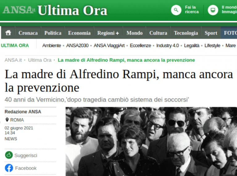 La madre di Alfredino Rampi: manca ancora la prevenzione