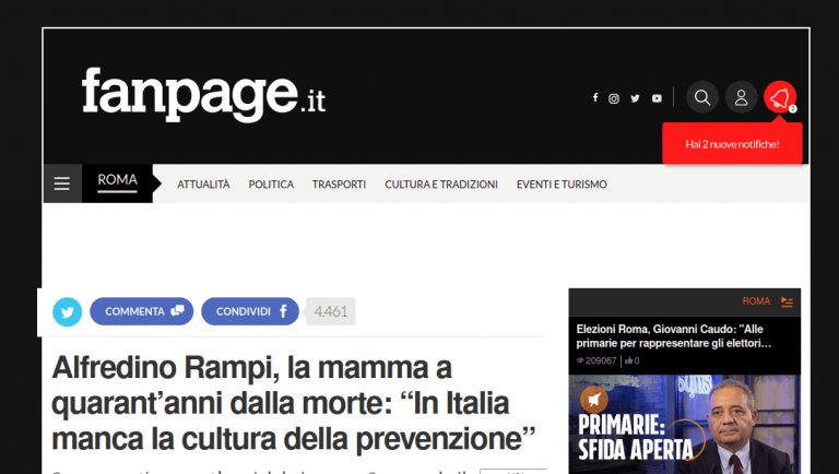 Alfredino Rampi, la mamma a quarant’anni dalla morte: “In Italia manca la cultura della prevenzione”