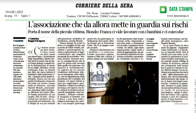 Corriere della sera 19 giugno