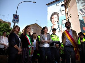 inaugurazione del murale dedicato ad Alfredino nel quartiere Garbatella di Roma